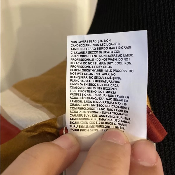 NWT Max Mara Abelia Womens Silk Striped Brown Top - Picture 12 of 12